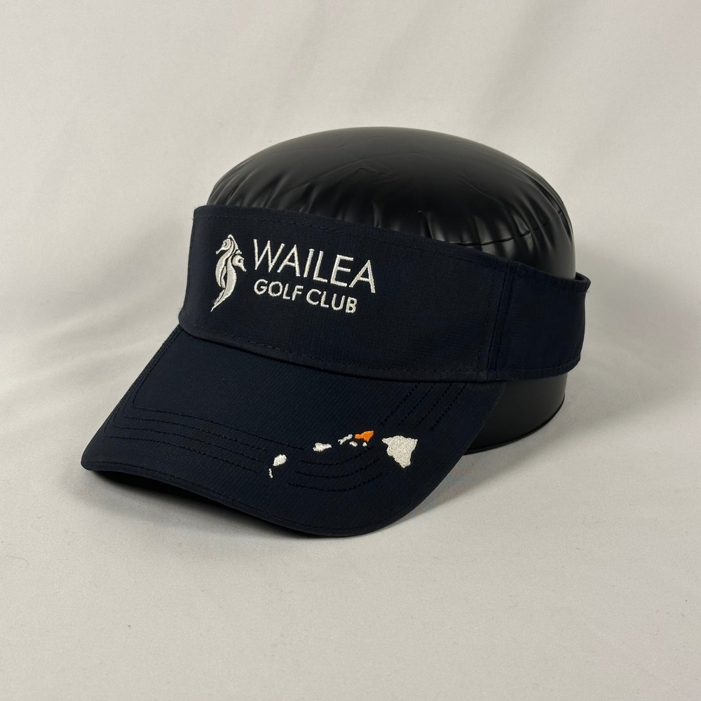 Wailea Golf Club Hawaii Imperial Visor OSFA Navy Embroidered Adjustable